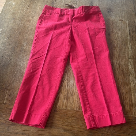 Loft Cropped Marisa Pants Coral Size 00 Petite - Picture 4 of 6